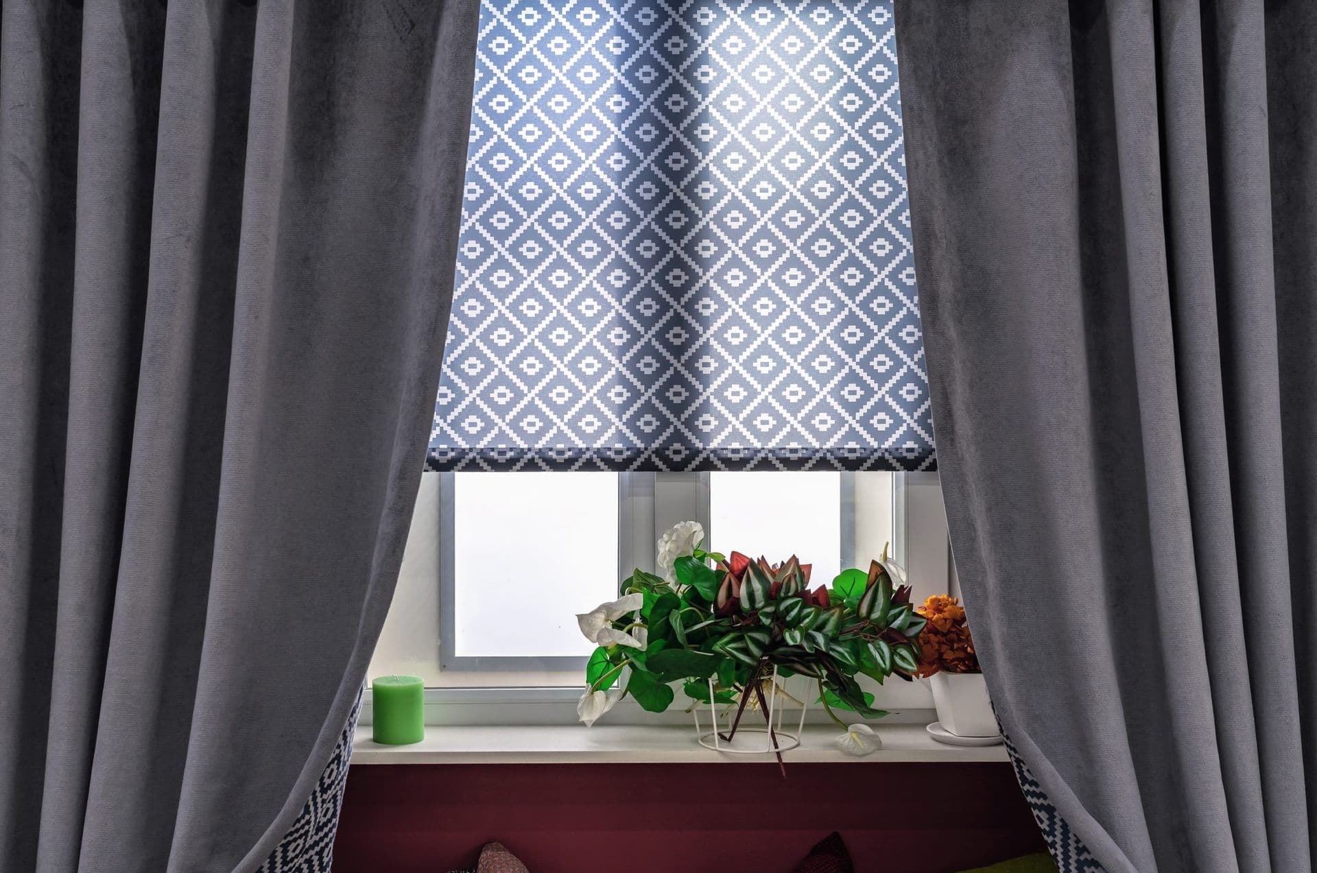 bigstock-Gray-Curtains-And-Fabric-Blind