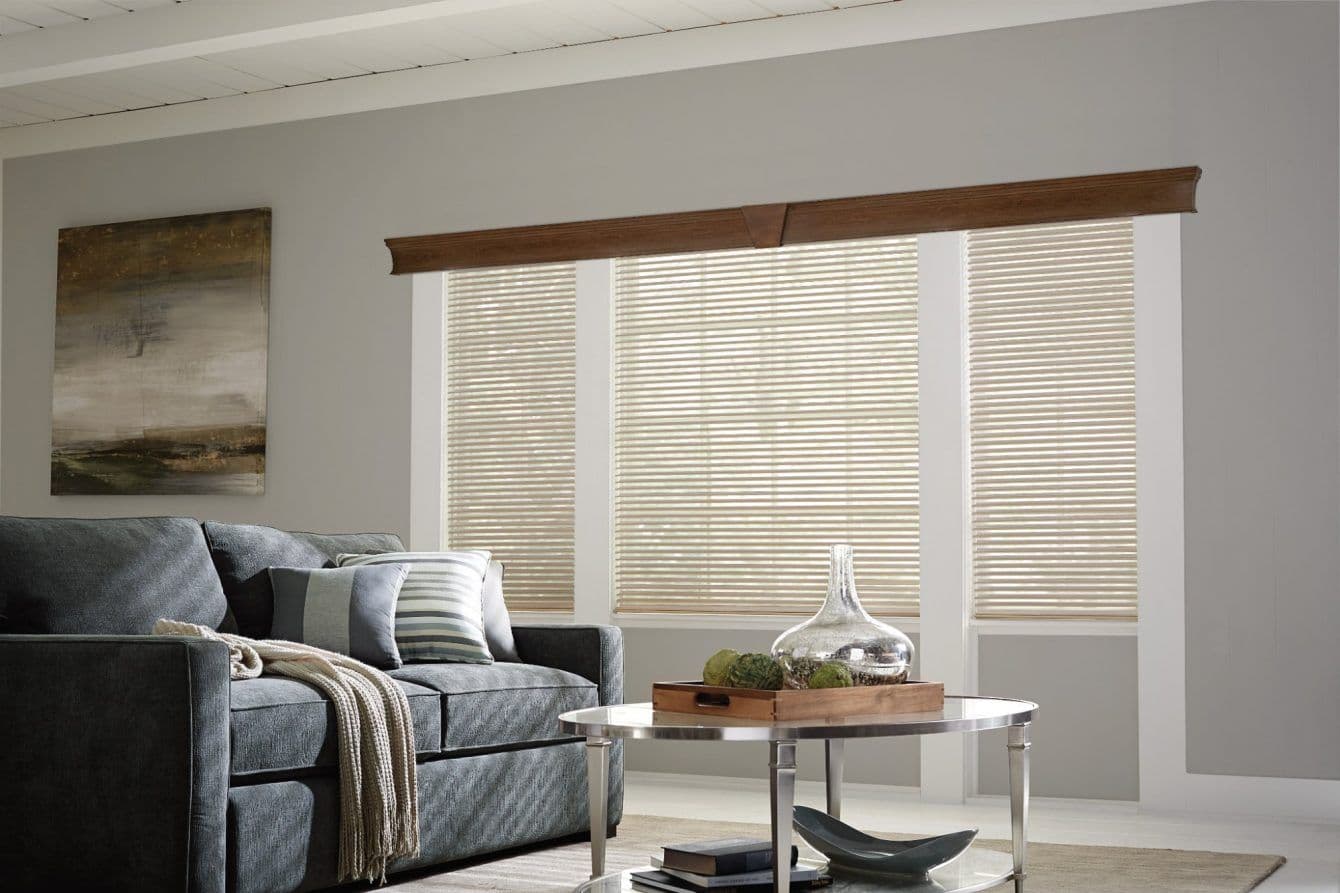 Sofa with window in backdrop