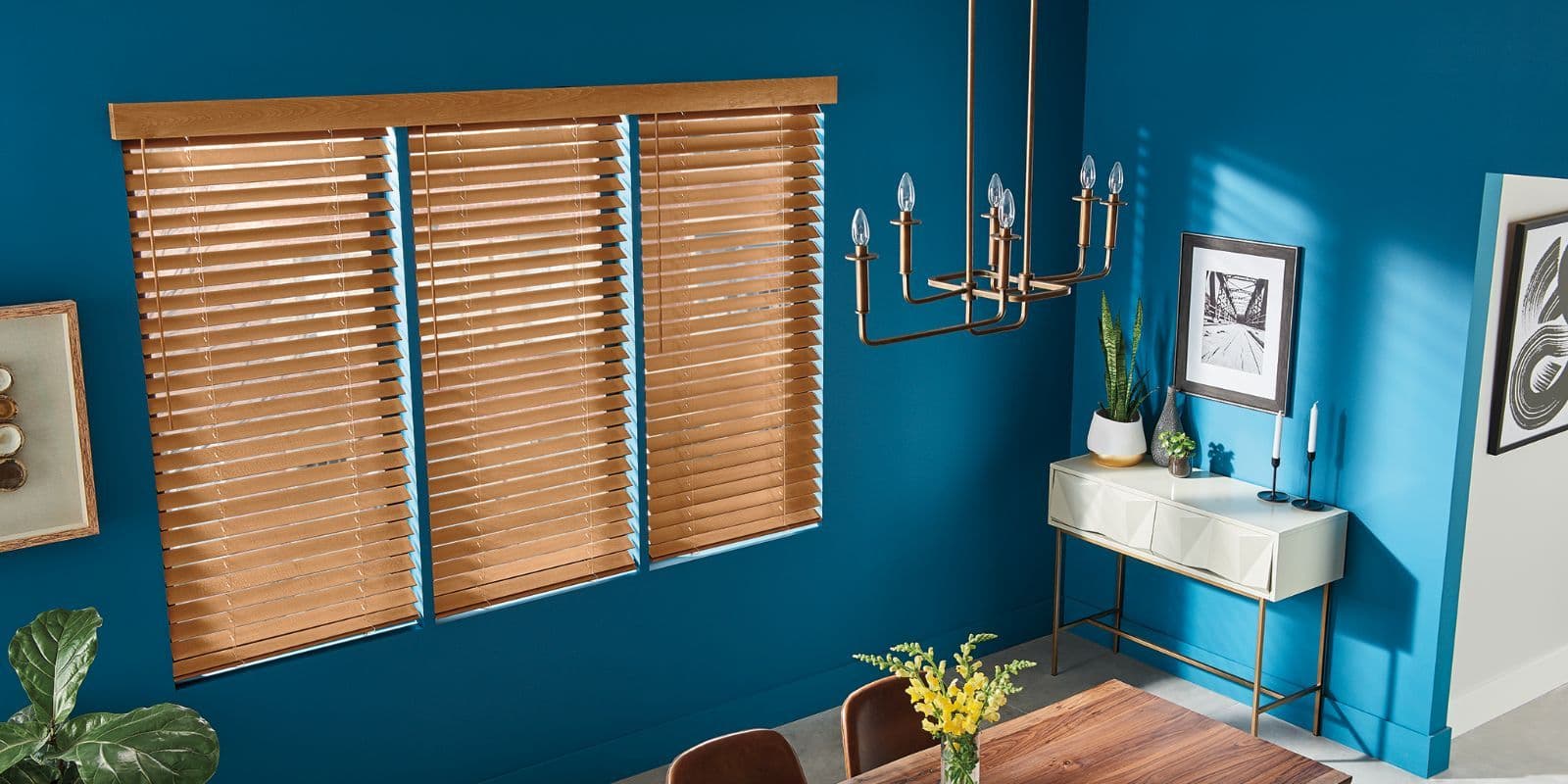wood on blue